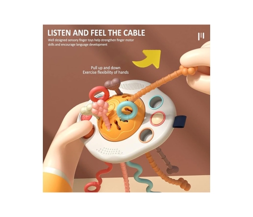 WOOPIE BABY Zabawka Sensoryczna Montessori Gryzak Grzechotka Wielofunkcyjny UFO