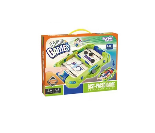 WOOPIE Gra Zręcznościowa 2w1 Mini Hokej Wyścigi
