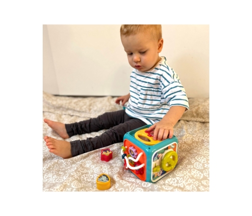 WOOPIE Interaktywna Kostka Sensoryczna Edukacyjna Montessori Sorter 6w1