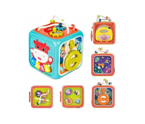 WOOPIE Interaktywna Kostka Sensoryczna Edukacyjna Montessori Sorter 6w1