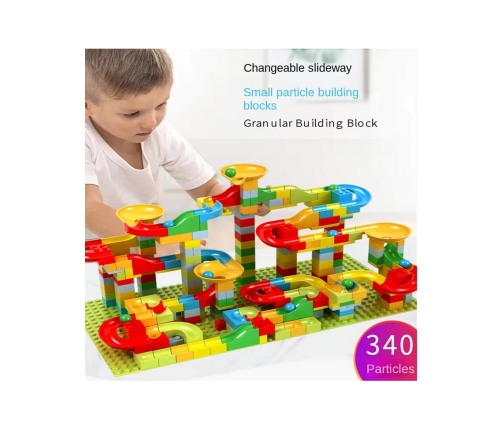 WOOPIE Tor Kulkowy Kulodrom Zjeżdżalnia dla Kulek Konstrukcja 340 el.