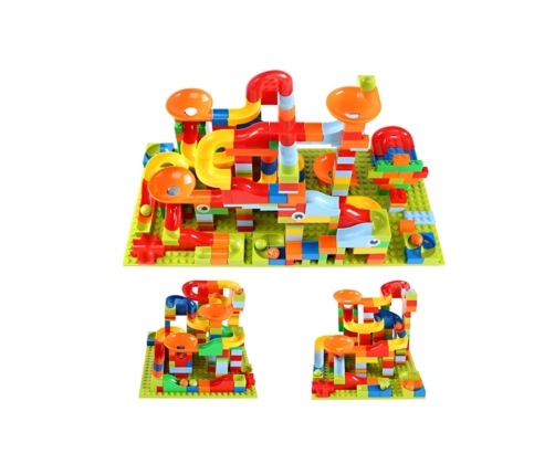 WOOPIE Tor Kulkowy Kulodrom Zjeżdżalnia dla Kulek Konstrukcja 340 el.