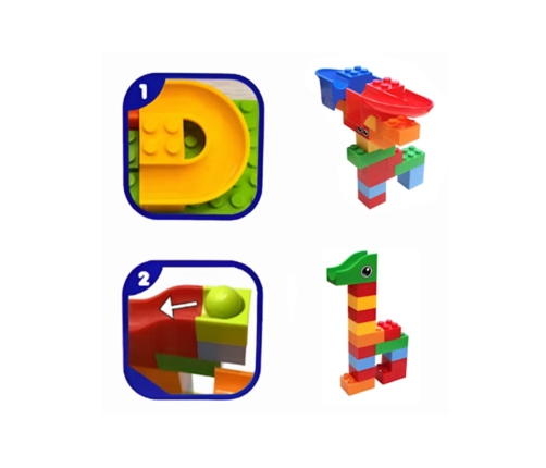 WOOPIE Tor Kulkowy Kulodrom Zjeżdżalnia dla Kulek Konstrukcja 340 el.