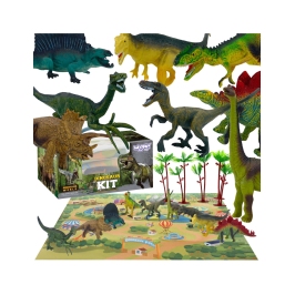 WOOPIE Zestaw Figurki Dinozaury 16 el. + Mata + Kuferek