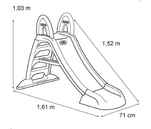 FEBER Zjeżdżalnia Ogrodowa Ślizg Wodny 152 cm