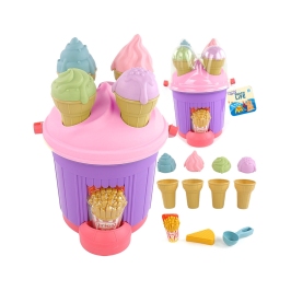 WOOPIE Zestaw do Piaskownicy Lody Foremki Wiaderko z Lodami do piasku