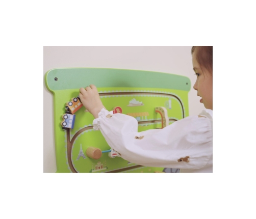 VIGA Drewniana Tablica Sensoryczna-Manipulacyjna EDU Pociąg