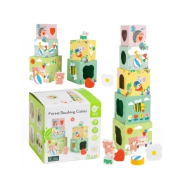 CLASSIC WORLD Układanka Kostki Box Leśna Piramidka 10 el. FSC CLASSIC WORLD Układanka Kostki Box Leśna Piramidka 10 el. FSC