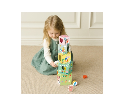 CLASSIC WORLD Układanka Kostki Box Leśna Piramidka 10 el. FSC