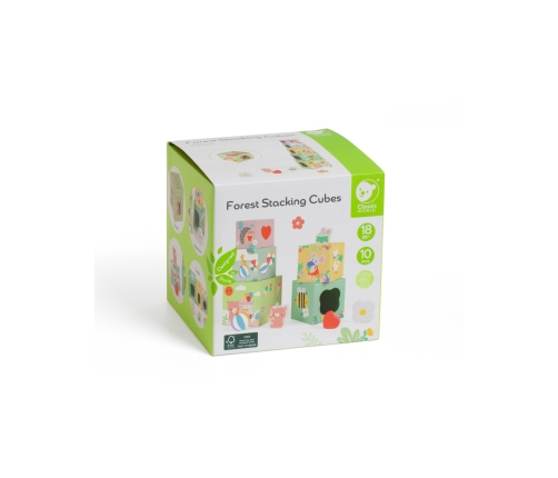 CLASSIC WORLD Układanka Kostki Box Leśna Piramidka 10 el. FSC