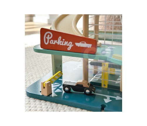 CLASSIC WORLD Wielopoziomowy Parking Auta Helikopter Dystybutor Myjnia + Akc.