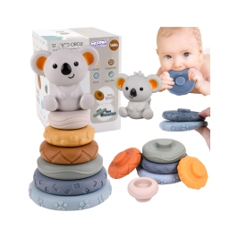 WOOPIE Zestaw Edukacyjna Piramdka Koala 2w1 Gryzak