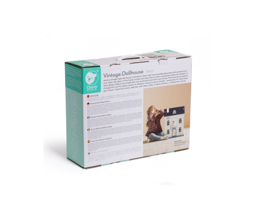 CLASSIC WORLD Drewniany Domek dla Lalek Vintage