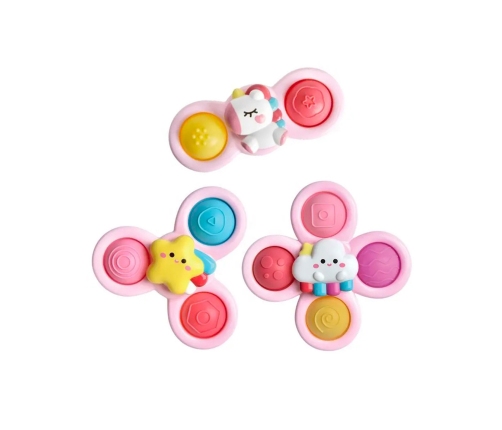 WOOPIE BABY Kosmiczny Spinner Pop-it  Zabawka Sensoryczna  Wymienne 3 szt Różowy.