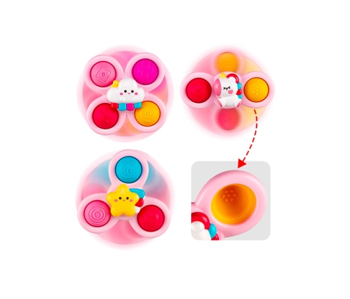 WOOPIE BABY Kosmiczny Spinner Pop-it  Zabawka Sensoryczna  Wymienne 3 szt Różowy.