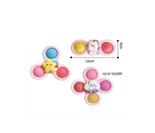 WOOPIE BABY Kosmiczny Spinner Pop-it  Zabawka Sensoryczna  Wymienne 3 szt Różowy.