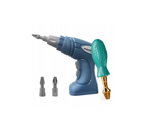 WOOPIE Zestaw Dinozaury do Skręcania 3 szt. Zestaw Konstrukcyjny w Pudełku + Wiertarka i Śrubokręt