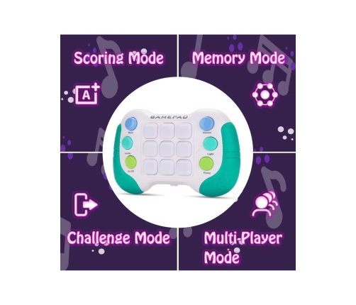 WOOPIE Elektroniczna Gra Zręcznościowa Pop-It Fidget Toy Gamepad Niebieski