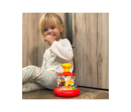 WOOPIE BABY Kolorowe Koniki Czerwona Bączek Karuzela