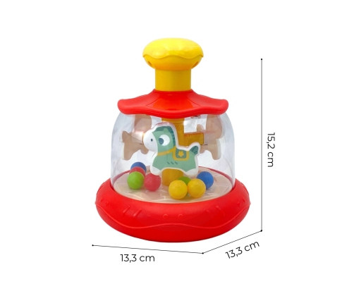 WOOPIE BABY Kolorowe Koniki Czerwona Bączek Karuzela