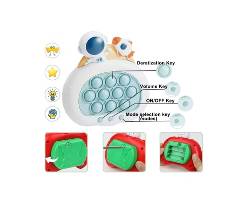 WOOPIE Gra POP IT Elektryczna Antystresowa Zręcznościowa Kosmos