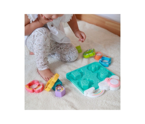 WOOPIE BABY Interaktywna Układanka Dopasuj Pojazdy i Zwierzątka Niebieska