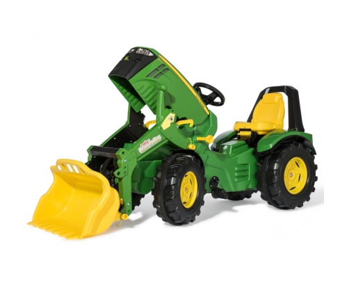 RollyX-Trac Premium John Deere Traktor na Pedały Łyżka Ciche Koła 3-10 Lat do 50kg Rolly Toys - Zielony