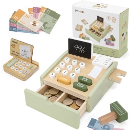 VIGA PolarB Drewniana Kasa Sklepowa Zielona VIGA PolarB Drewniana Kasa Sklepowa Zielona