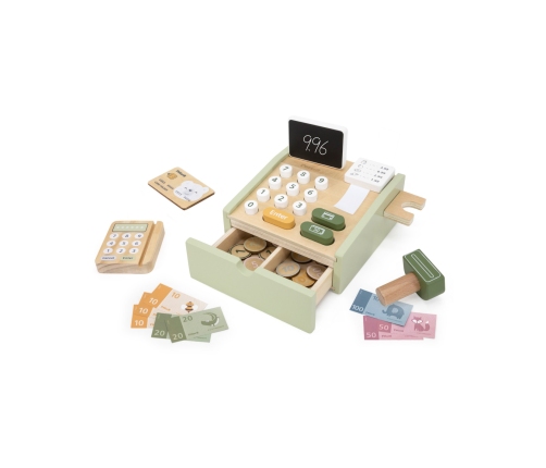 VIGA PolarB Drewniana Kasa Sklepowa Zielona