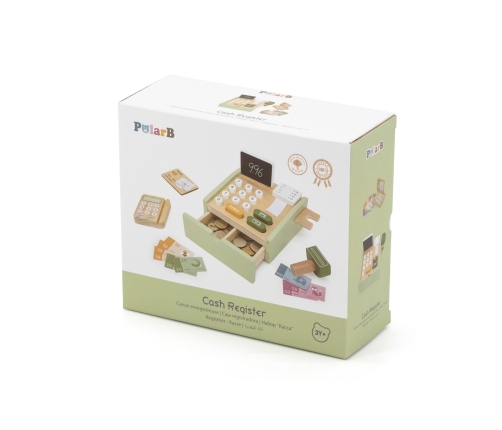 VIGA PolarB Drewniana Kasa Sklepowa Zielona