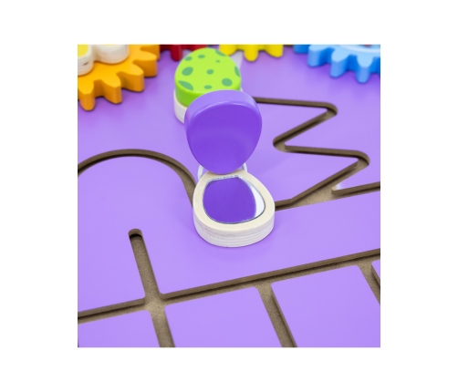 VIGA Drewniana Tablica Sensoryczna-Manipulacyjna EDU Triceratops