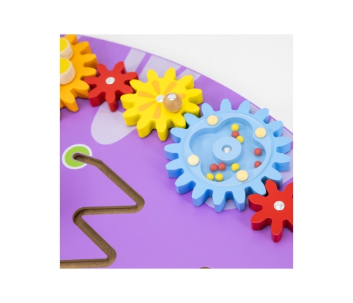 VIGA Drewniana Tablica Sensoryczna-Manipulacyjna EDU Triceratops