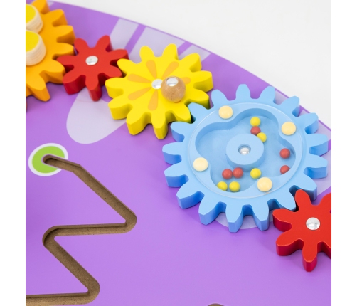 VIGA Drewniana Tablica Sensoryczna-Manipulacyjna EDU Triceratops