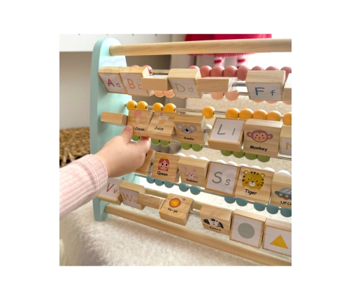 TOOKY TOY Liczydło Dwustronne Alfabet Obrazki