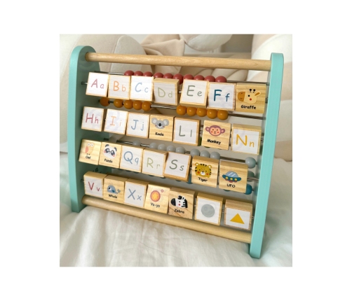 TOOKY TOY Liczydło Dwustronne Alfabet Obrazki