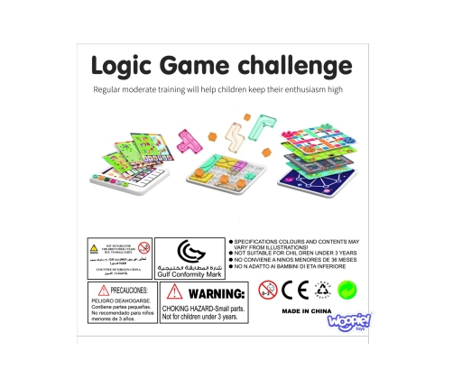 WOOPIE Zestaw Gier Planszowych Logicznych 10w1