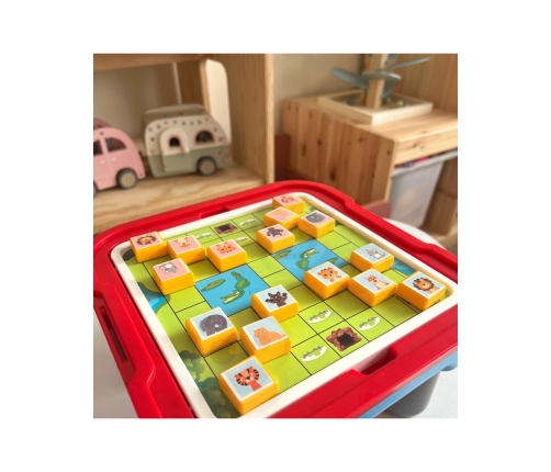 WOOPIE Stolik Gier Planszowych Logicznych 65 el. Zestaw 10w1