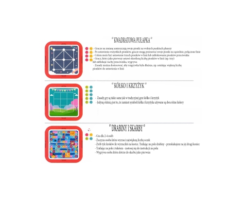 WOOPIE Stolik Gier Planszowych Logicznych 65 el. Zestaw 10w1