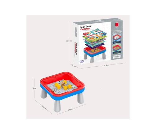 WOOPIE Stolik Gier Planszowych Logicznych 65 el. Zestaw 10w1