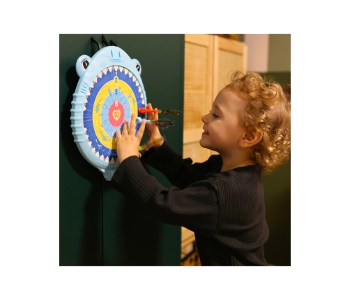 WOOPIE Magnetyczna Gra w Rzutki Dart Tarcza Wesoły Rekinek