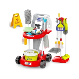 WOOPIE Zestaw do Sprzątania XXL Wózek 3w1 29 el. Czerwony