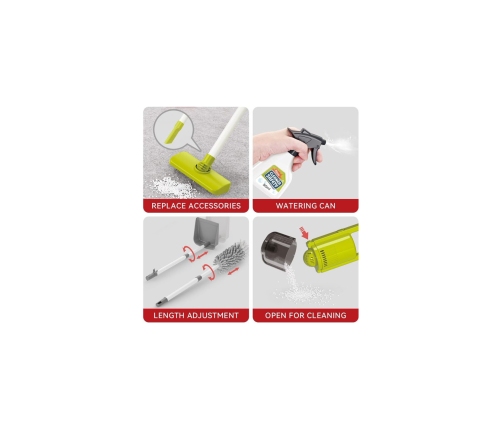 WOOPIE Zestaw do Sprzątania XXL Wózek 3w1 29 el. Czerwony