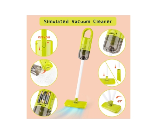 WOOPIE Zestaw do Sprzątania XXL Wózek 3w1 29 el. Czerwony