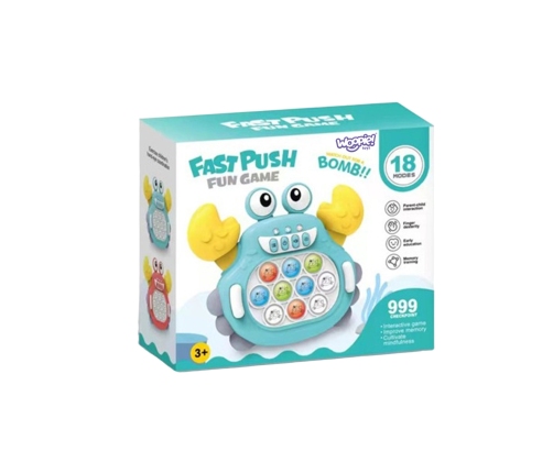 WOOPIE Gra POP IT Elektroniczna Antystresowa Zręcznościowa Krab Zielony