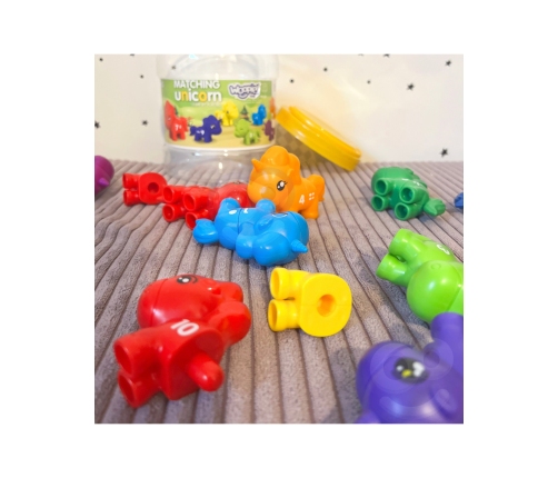 WOOPIE Figurki Montessori Zestaw Edukacyjny Jednorożce do Składania 