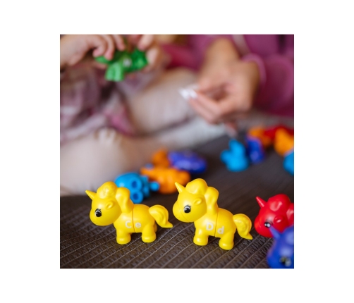 WOOPIE Figurki Montessori Zestaw Edukacyjny Jednorożce do Składania 