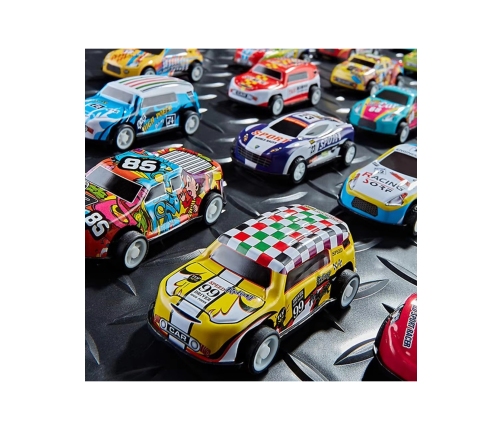 WOOPIE Zestaw Aut Wyścigowych w Pudełku 30 el. + Mata