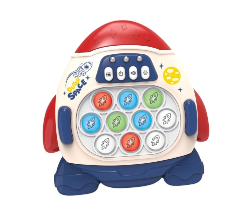 WOOPIE Gra POP IT Elektroniczna Antystresowa Zręcznościowa Rakieta red