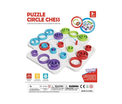 WOOPIE Strategiczna Gra Logiczna Trening Mózgu Kółko i Krzyżyk 36 el.