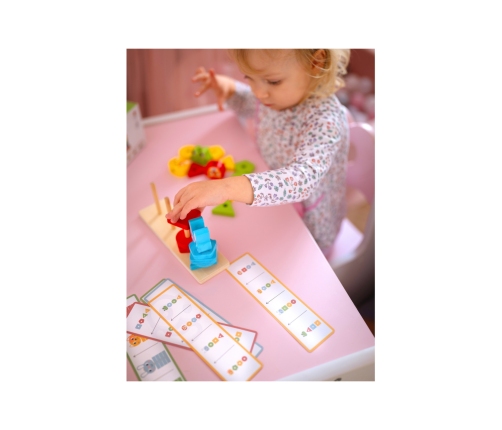 WOOPIE GREEN Układanka Montessori Piramidka Zwierzątka 27 el. FSC